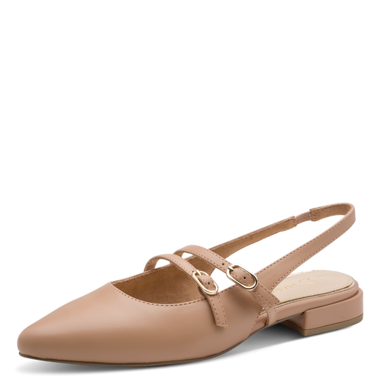 Marco Tozzi Chanel Slingback Donna Cappuccino Vegan  Soft  e Plantare FEEL ME