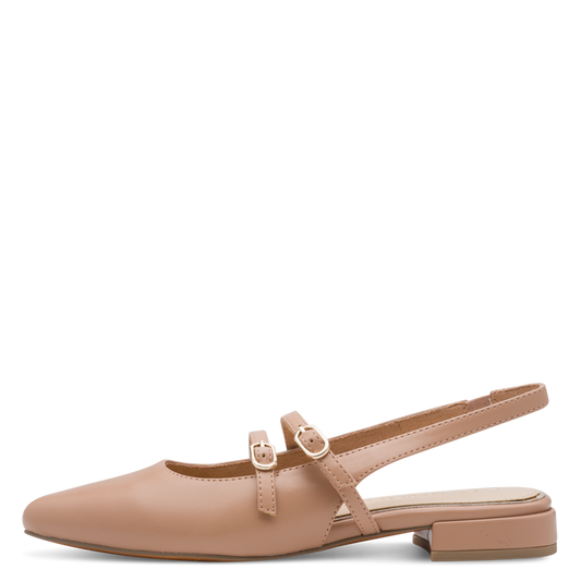 Marco Tozzi Chanel Slingback Donna Cappuccino Vegan  Soft  e Plantare FEEL ME