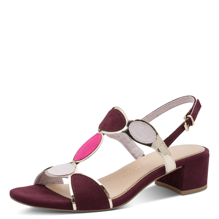 Sandalo Marco Tozzi Donna Blu  Vegano con Tacco 4,5 cm e Plantare FEEL ME
