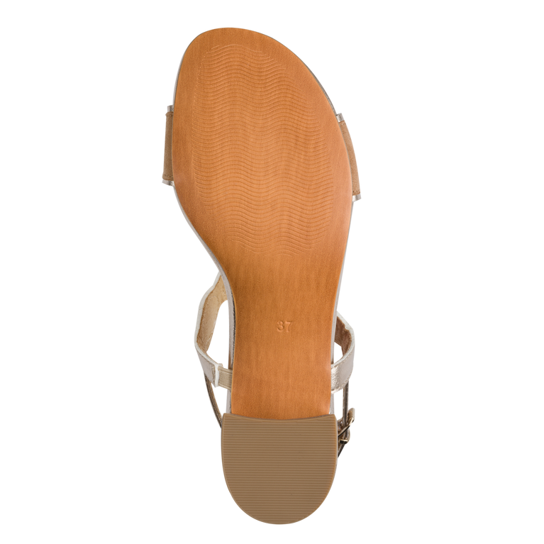 Sandalo Marco Tozzi Donna Platino Vegano con Tacco 4,5 cm e Plantare FEEL ME