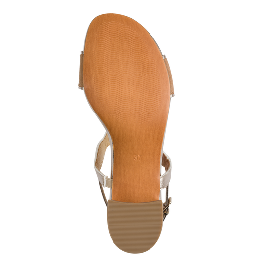 Sandalo Marco Tozzi Donna Platino Vegano con Tacco 4,5 cm e Plantare FEEL ME
