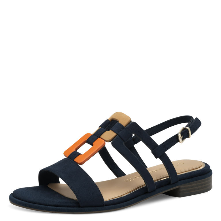 Sandalo Marco Tozzi Donna Blu  Vegano con Soft Lining, FEEL ME e Tacco 2 cm