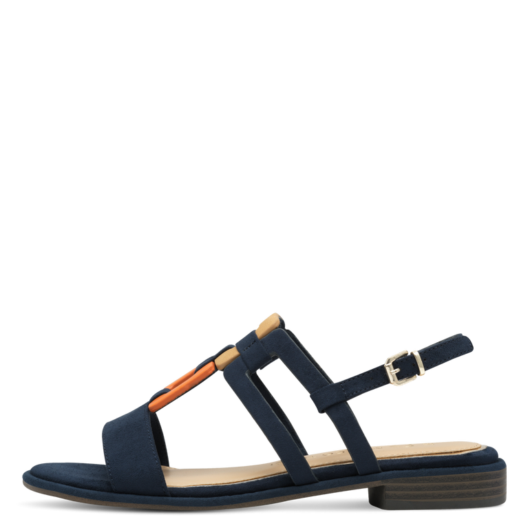 Sandalo Marco Tozzi Donna Blu  Vegano con Soft Lining, FEEL ME e Tacco 2 cm