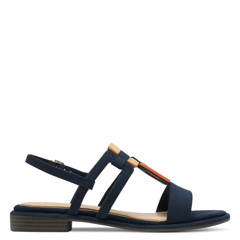 Sandalo Marco Tozzi Donna Blu  Vegano con Soft Lining, FEEL ME e Tacco 2 cm