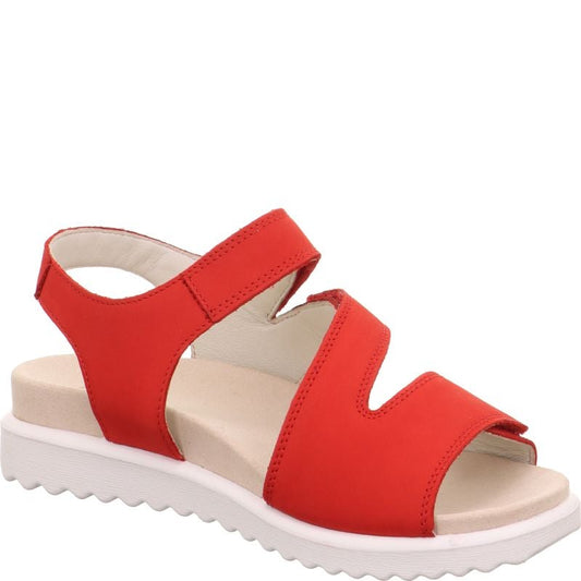 Legero MOVE Donna Rosso  Sandalo Nubuck 3 Velcri (R)