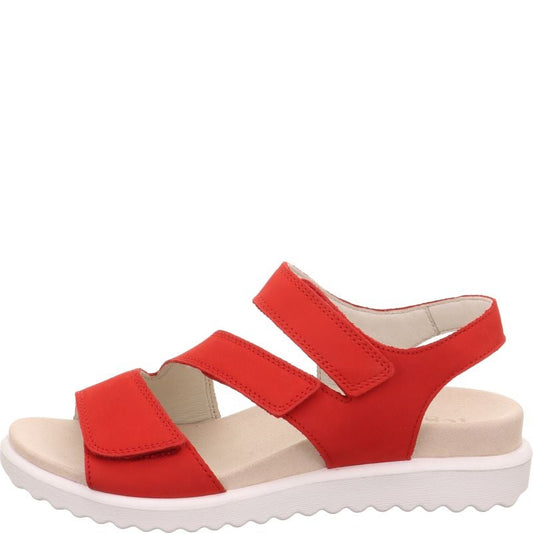Legero MOVE Donna Rosso  Sandalo Nubuck 3 Velcri (R)