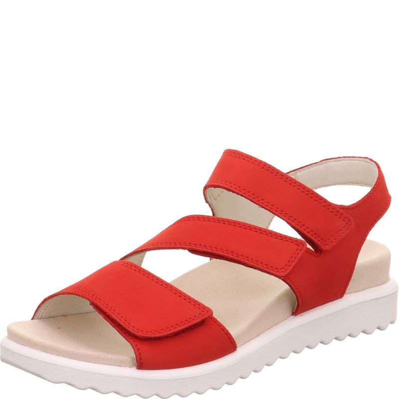 Legero MOVE Donna Rosso  Sandalo Nubuck 3 Velcri (R)
