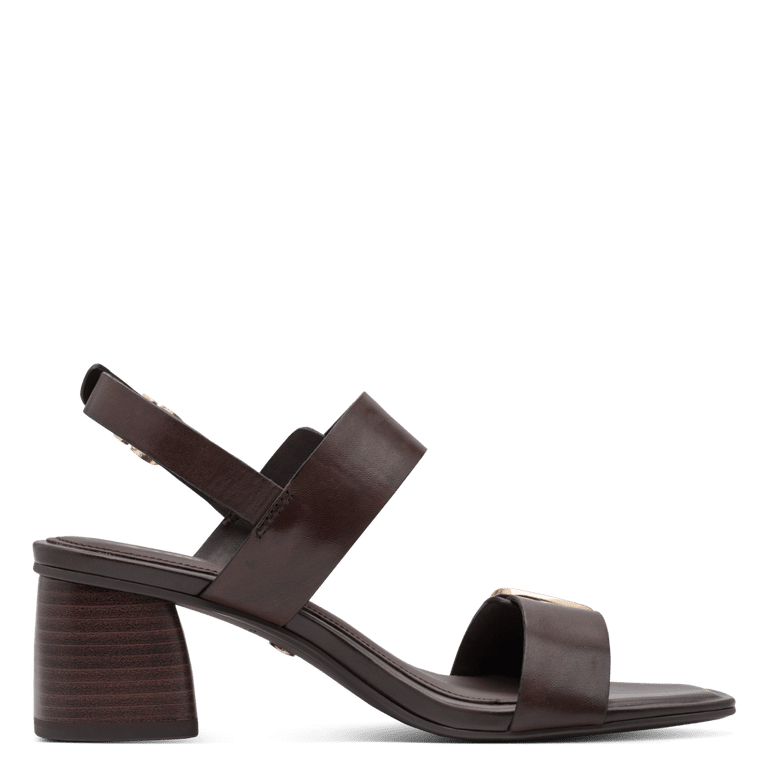 Tamaris Sandalo Donna Pelle Marrone Tacco 5,5 cm ANTIslide ANTIshokk