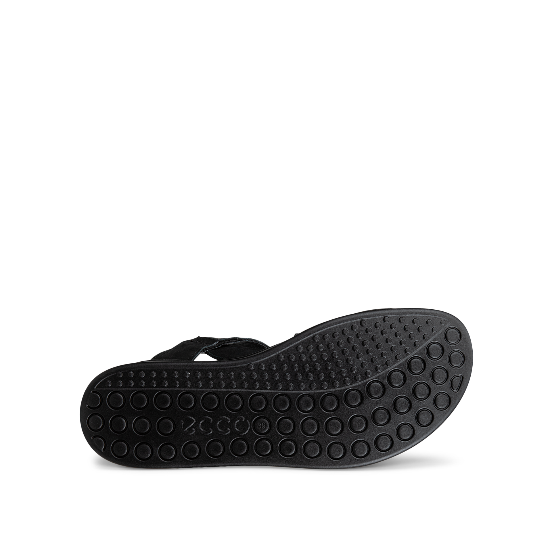ECCO Soft Sandal W donna nera in nubuck con tre cinturini