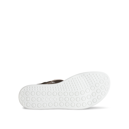 ECCO Soft Sandal W donna platino in nubuck con tre cinturini