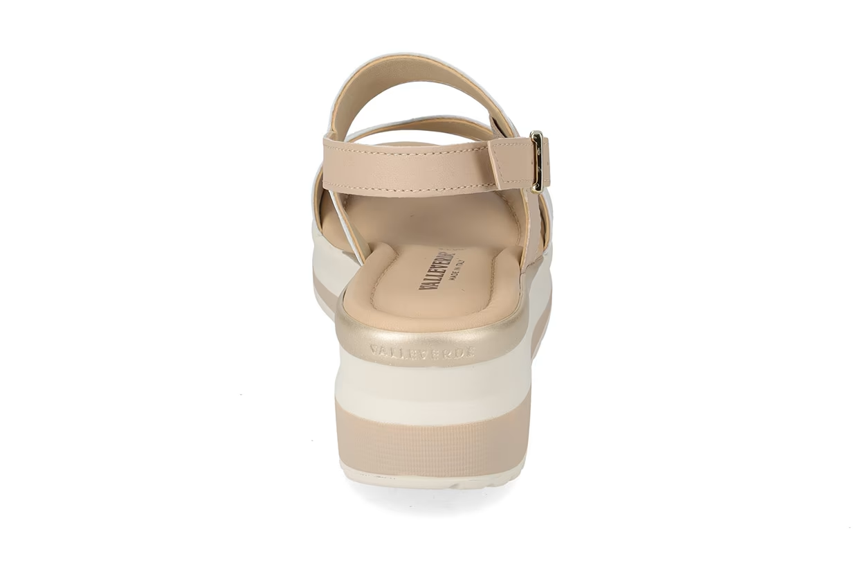 Valleverde sandalo donna in vitello bianco Made in Italy
