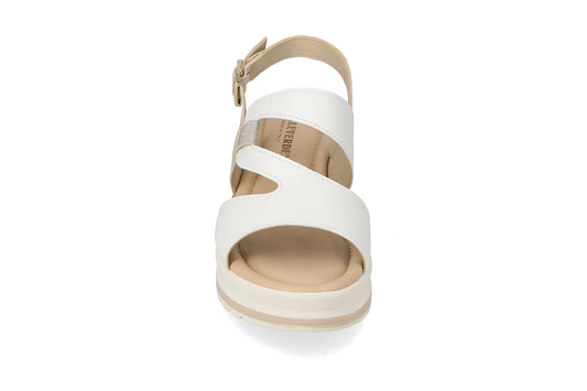 Valleverde sandalo donna in vitello bianco Made in Italy