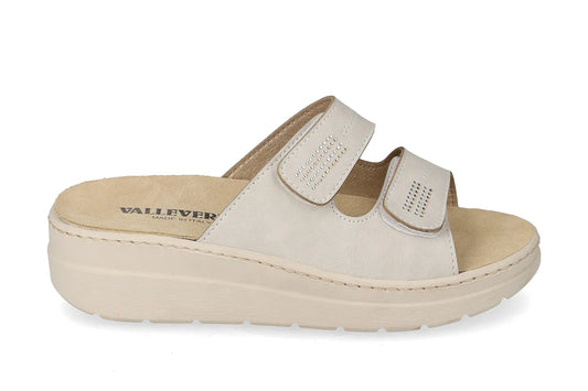 Valleverde Sandalo Donna Ghiaccio con Velcro e Plantare Estraibile