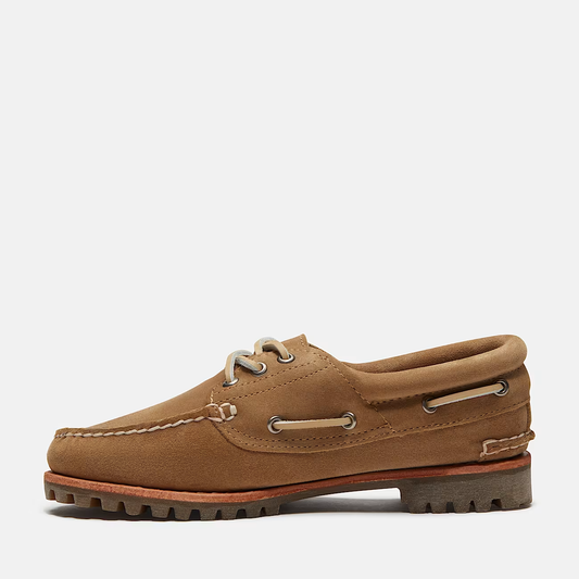 Timberland Authentic - Scarpa da barca donna beige in pelle Premium