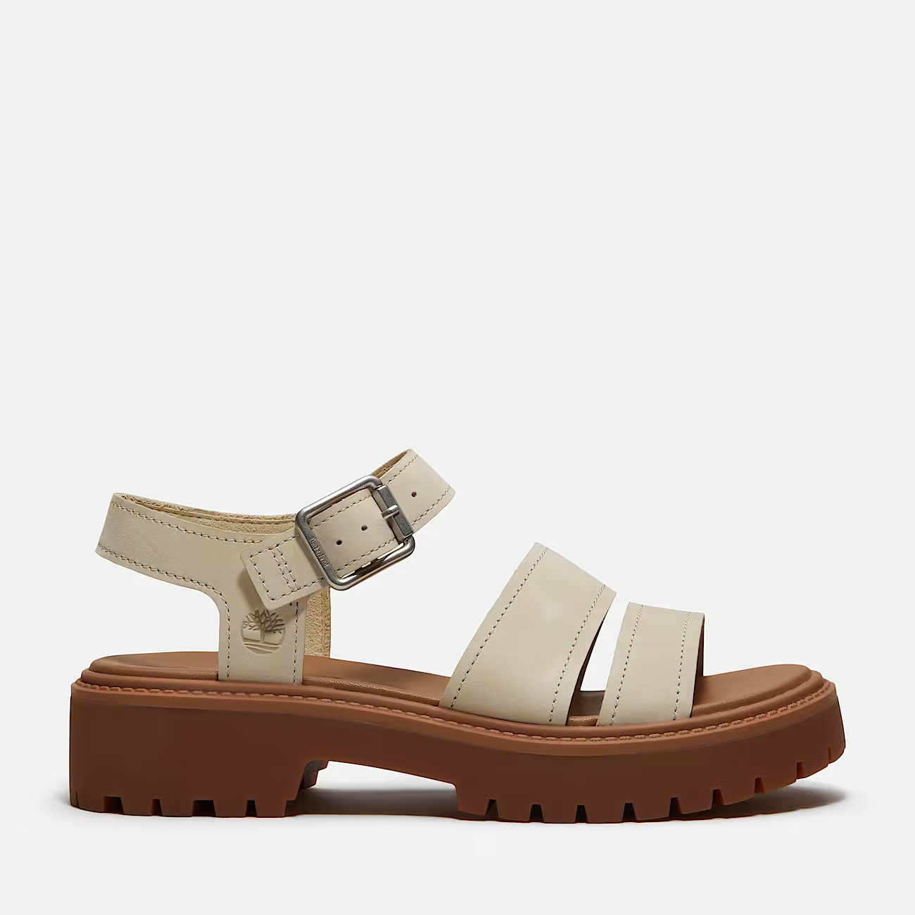 Timberland Stone Street Sandalo Donna Nubuck Chiaro con Plateau