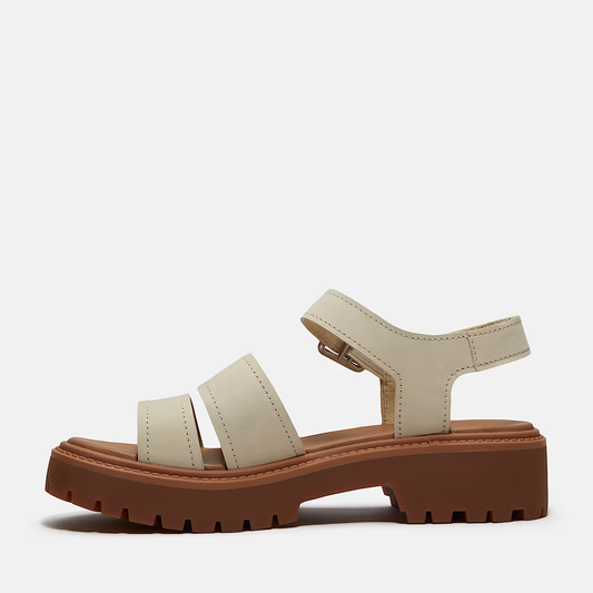 Timberland Stone Street Sandalo Donna Nubuck Chiaro con Plateau