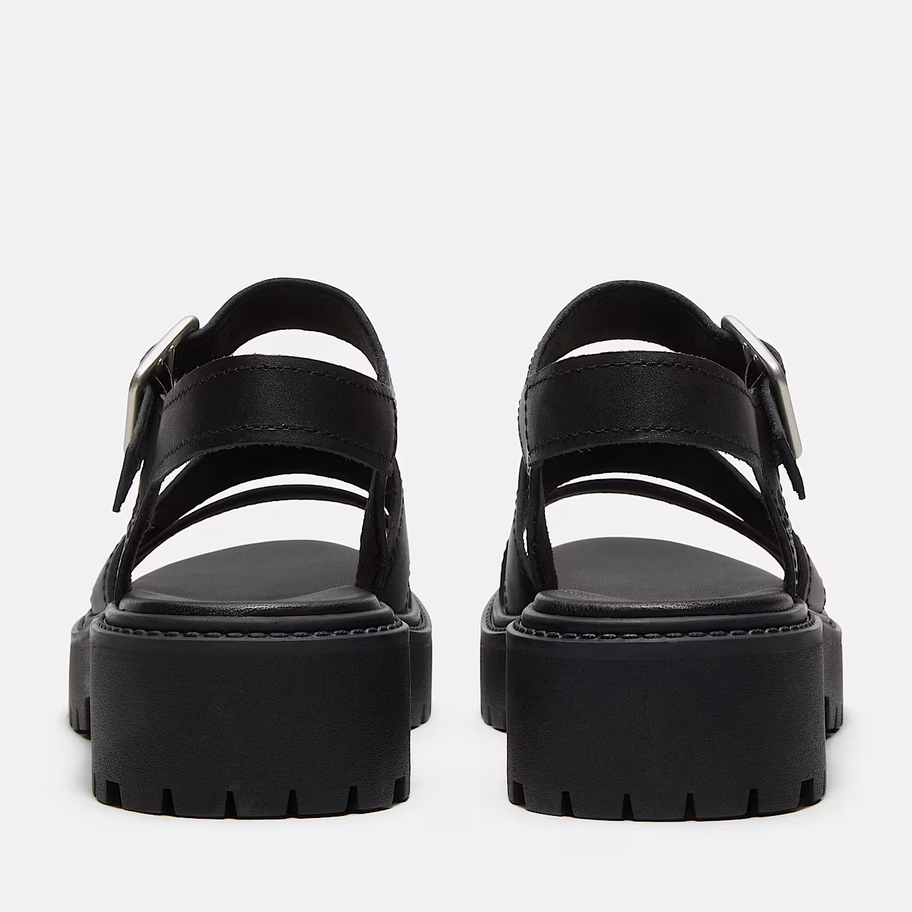 Timberland Stone Street Sandalo Donna Pelle Nera con Plateau