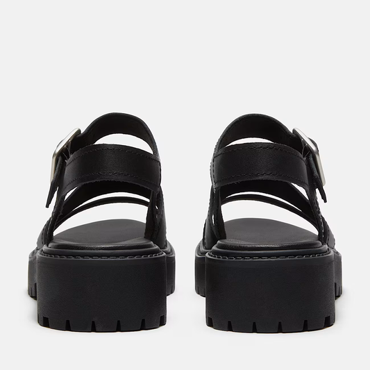 Timberland Stone Street Sandalo Donna Pelle Nera con Plateau