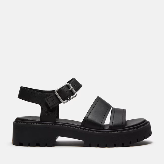 Timberland Stone Street Sandalo Donna Pelle Nera con Plateau