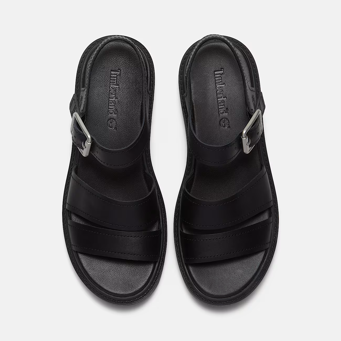 Timberland Stone Street Sandalo Donna Pelle Nera con Plateau