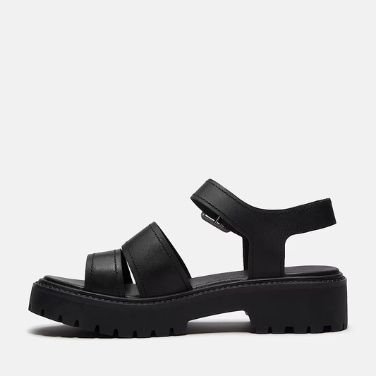 Timberland Stone Street Sandalo Donna Pelle Nera con Plateau
