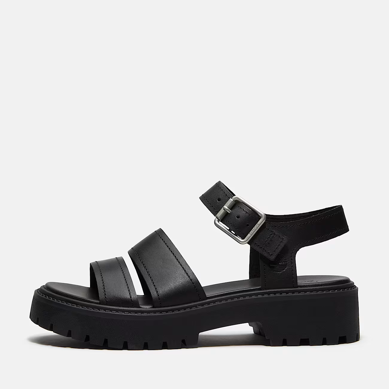 Timberland Stone Street Sandalo Donna Pelle Nera con Plateau