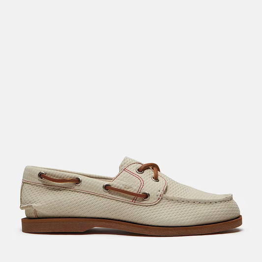 Timberland Classic Scarpa da Barca Donna Nubuck Chiaro con Lacci 360°