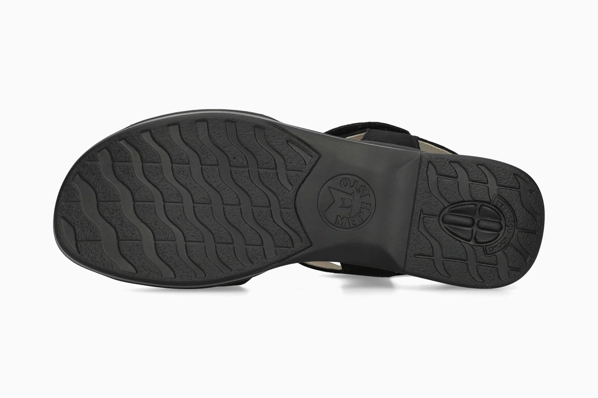 Mephisto Floraline sandalo donna nero in nubuck con Soft-Air e strappi