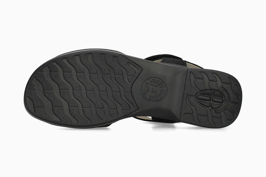 Mephisto Floraline sandalo donna nero in nubuck con Soft-Air e strappi