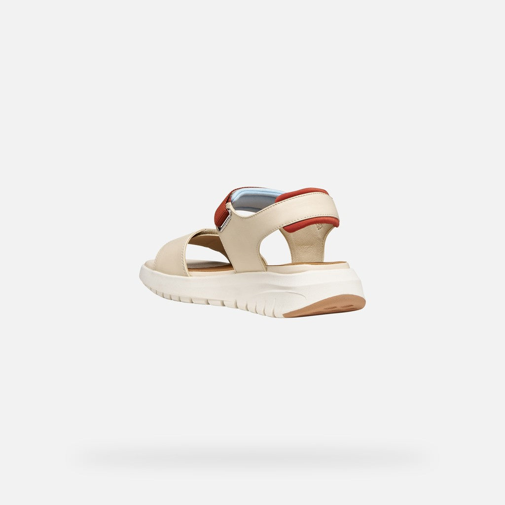 Geox Flextride S sandalo platform donna bianco/azzurro traspirante