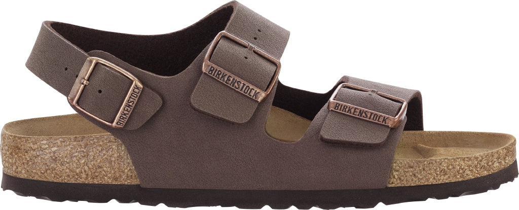 Birkenstock Milano Mocca in Birko-Flor Nabuk con Cinturino Posteriore