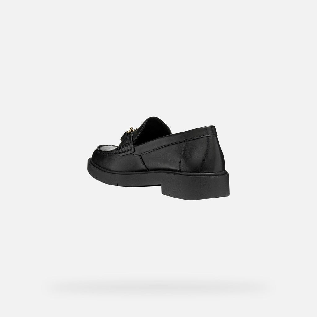 Geox Spherica EC1 B mocassino donna nero pelle con morsetto