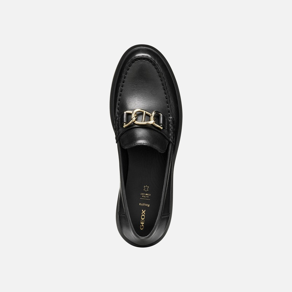 Geox Spherica EC1 B mocassino donna nero pelle con morsetto