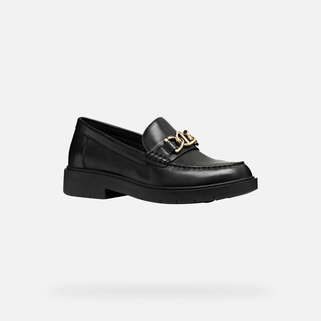 Geox Spherica EC1 B mocassino donna nero pelle con morsetto