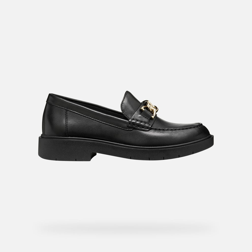 Geox Spherica EC1 B mocassino donna nero pelle con morsetto