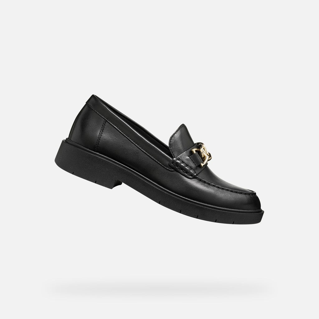 Geox Spherica EC1 B mocassino donna nero pelle con morsetto