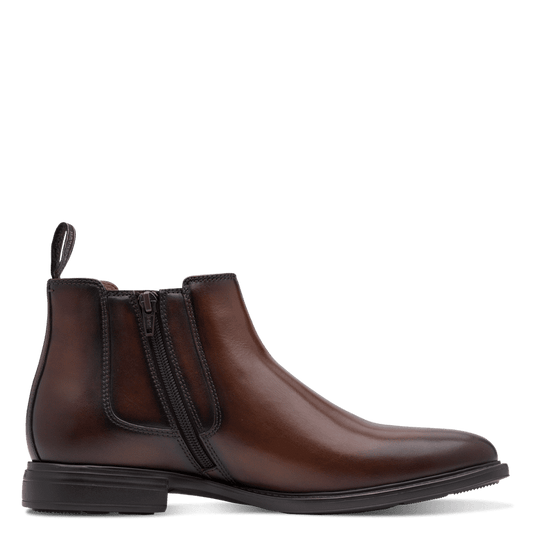 Tamaris stivaletto uomo marrone in pelle con sottopiede estraibile
