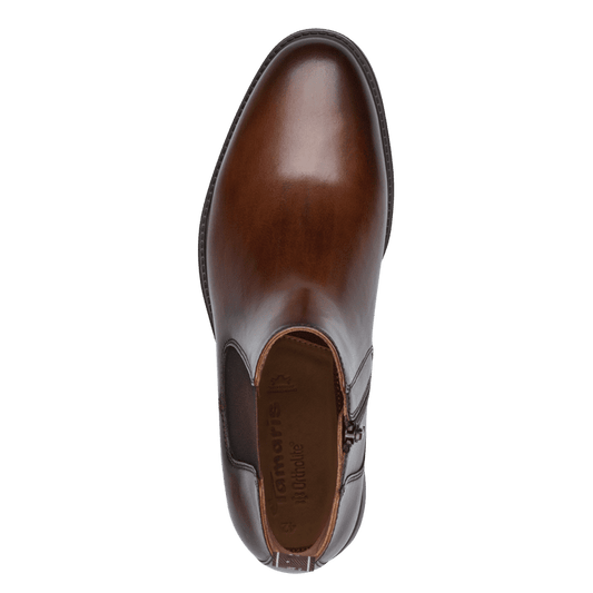 Tamaris stivaletto uomo marrone in pelle con sottopiede estraibile