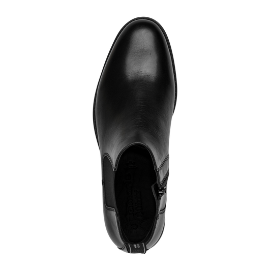 Tamaris stivaletto uomo nero in pelle con sottopiede estraibile