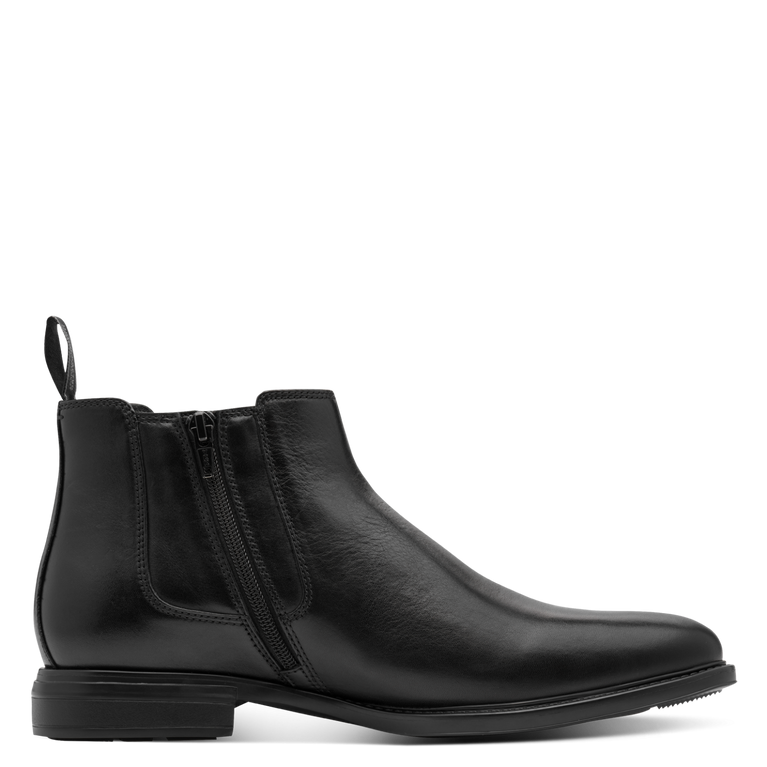 Tamaris stivaletto uomo nero in pelle con sottopiede estraibile