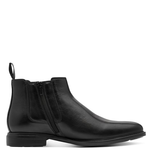 Tamaris stivaletto uomo nero in pelle con sottopiede estraibile