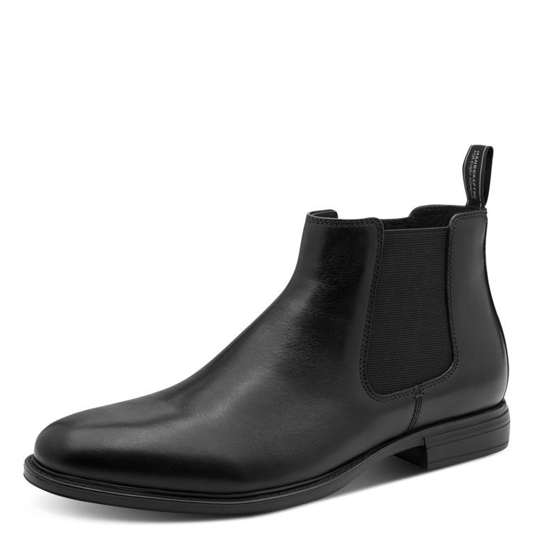 Tamaris stivaletto uomo nero in pelle con sottopiede estraibile