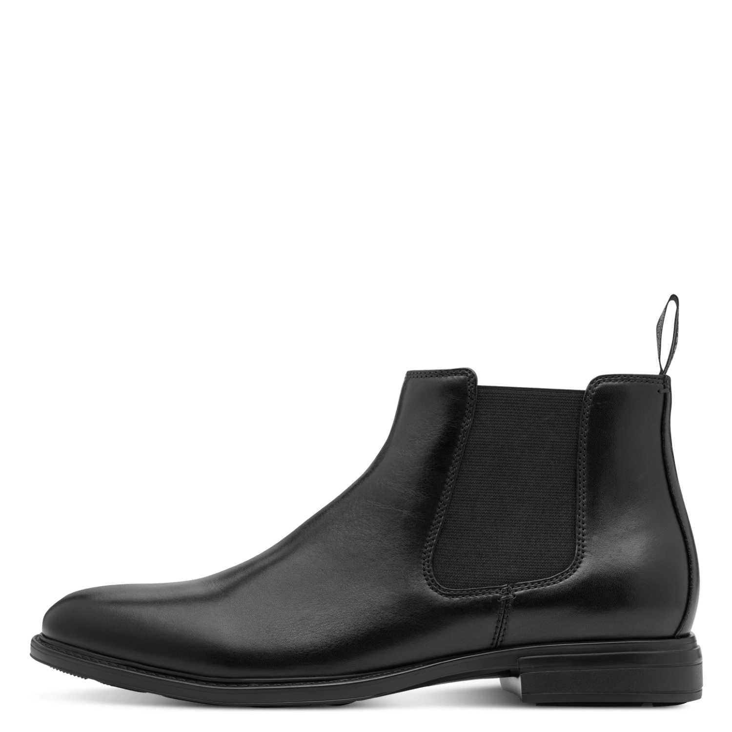 Tamaris stivaletto uomo nero in pelle con sottopiede estraibile