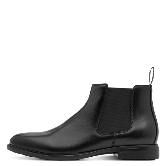 Tamaris stivaletto uomo nero in pelle con sottopiede estraibile