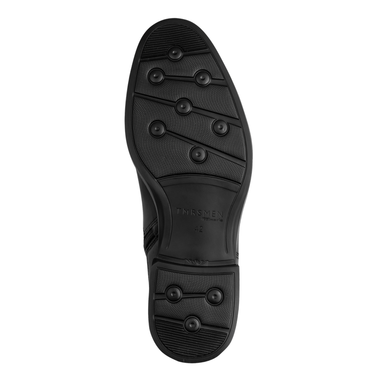 Tamaris stivaletto uomo nero in pelle con sottopiede estraibile