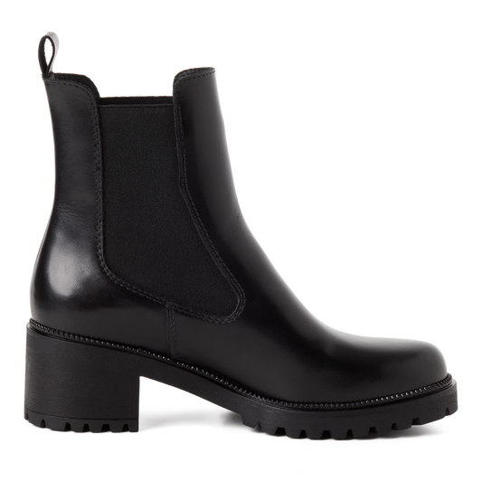 Tamaris Stivaletto Chelsea Donna in Pelle Nera con Tacco