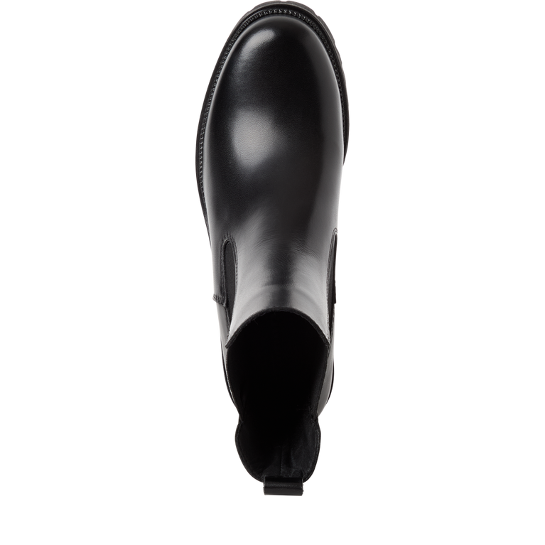 Tamaris Stivaletto Chelsea Donna in Pelle Nera con Tacco