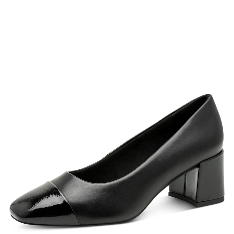 Marco Tozzi Décolleté Donna Nera Vegan con Tacco 6 cm