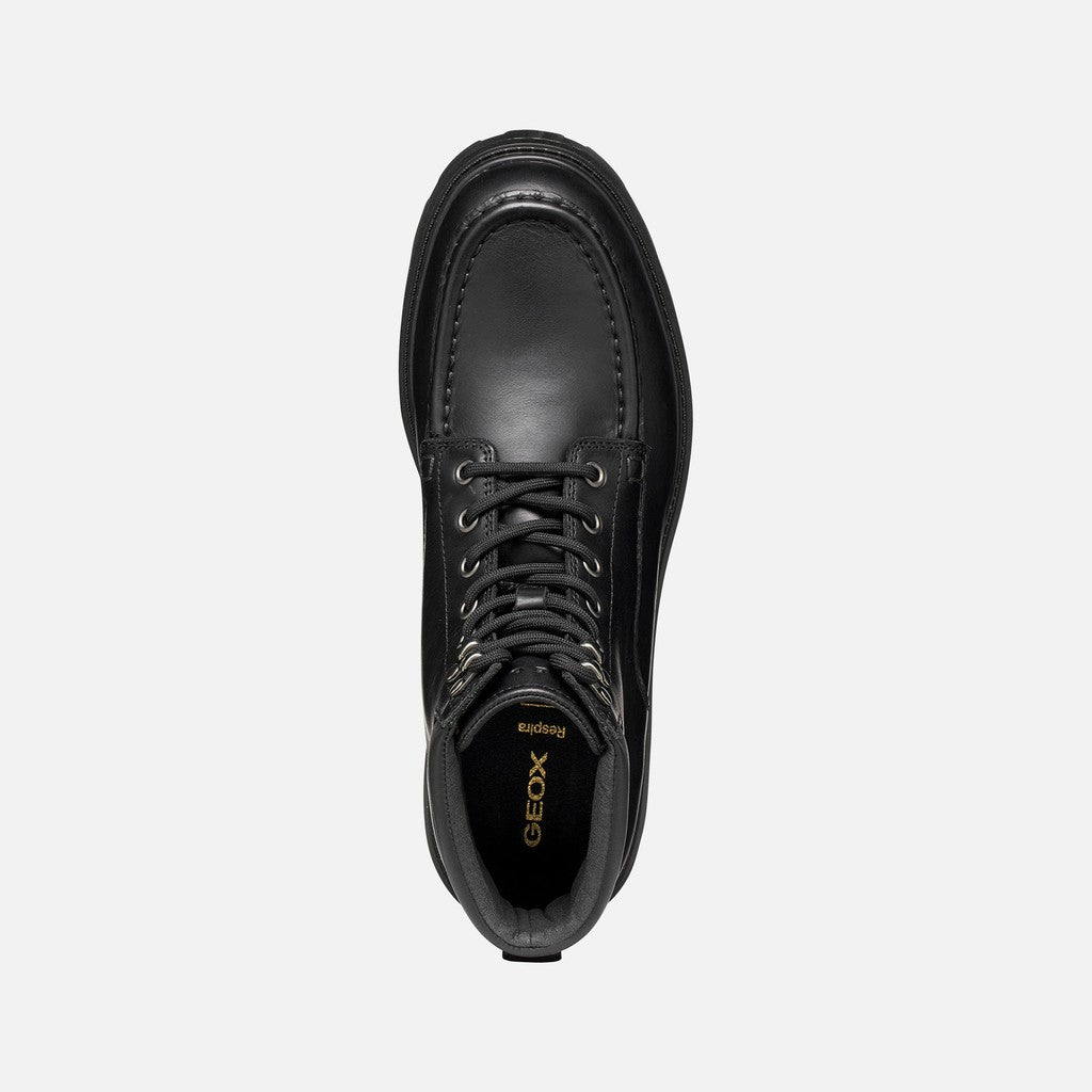 Geox Spherica EC7 B Uomo Anfibio in Pelle Nera
