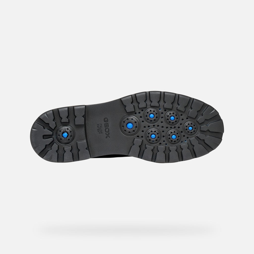 Geox Spherica EC7 B Uomo Anfibio in Pelle Nera